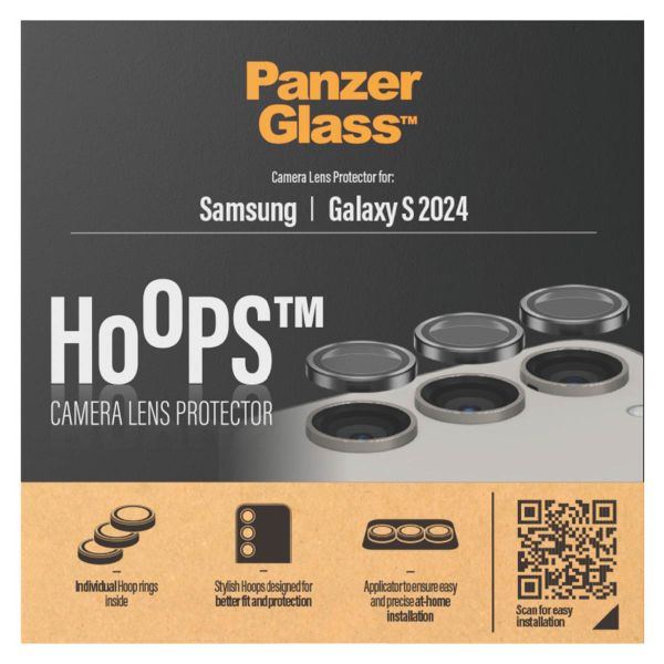 PanzerGlass Kameraprotektor Hoops Optic Rings für das Samsung Galaxy S24 - Black