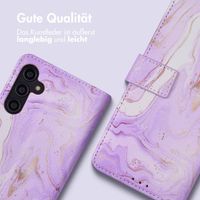 imoshion Design Klapphülle Samsung Galaxy A14 (5G/4G) - Purple Marble