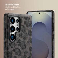 Selencia Sabi Backcover Leopardenmuster mit MagSafe Samsung Galaxy S25 Ultra - Midnight Black