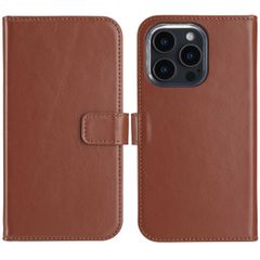 Selencia Echtleder Klapphülle Apple iPhone 16 Pro Max - lichtbruin