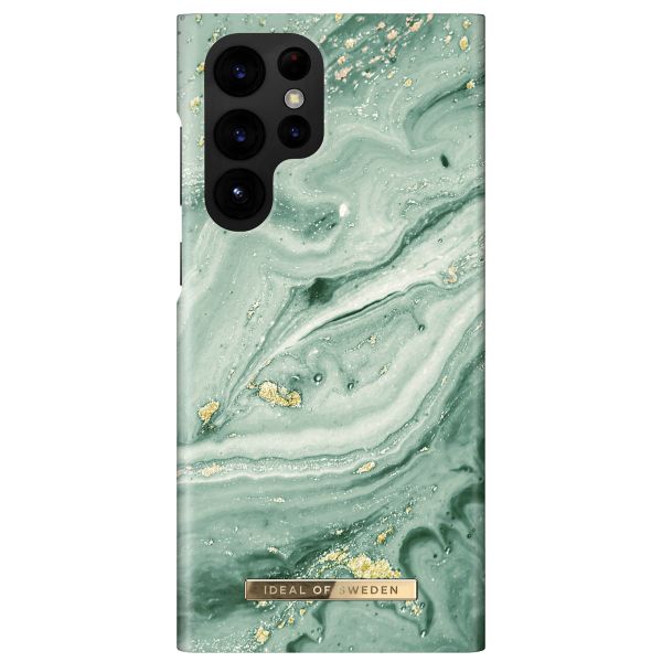 iDeal of Sweden Fashion Back Case für das Samsung Galaxy S22 Ultra - Mint Swirl Marble