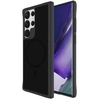 imoshion Rugged Hybrid Carbon Case mit MagSafe Samsung Galaxy S23 Ultra - Schwarz