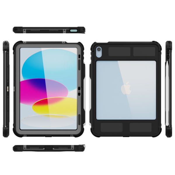 Redpepper Waterproof Backcase Apple iPad 11 (2025) 11 Zoll A16 / iPad 10 (2022) 10.9 Zoll - Schwarz