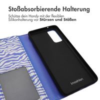 imoshion Design Klapphülle Samsung Galaxy S20 FE - White Blue Stripes