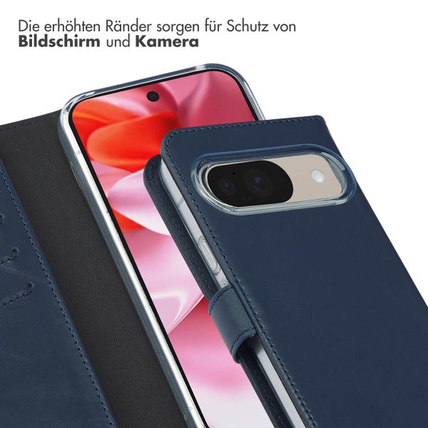 Selencia Echtleder Klapphülle Google Pixel 10 / 10 Pro - Blau