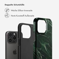 Selencia Vivid Tough Back Cover für das iPhone 15 Pro - Chic Marble Quartz