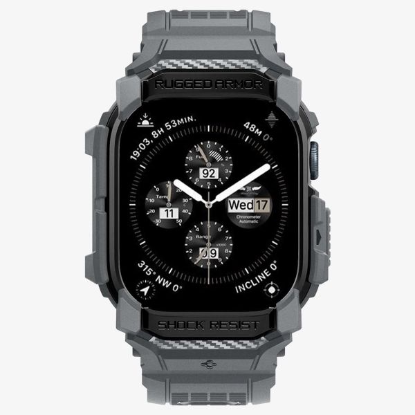 Spigen Rugged Armor™ Pro Case für Apple Watch Series 10 / 11 - 46 mm - Dark Gray