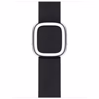 Apple Leather Band Modern Buckle für das  Apple Watch Series 1 t/m 9 / SE (38/40/41 mm) | Series 10 / 11 (42 mm) - Größe L - Midnight