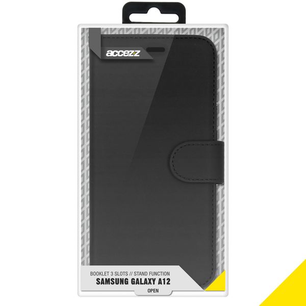 Accezz Wallet TPU Klapphülle Samsung Galaxy A12 - Schwarz