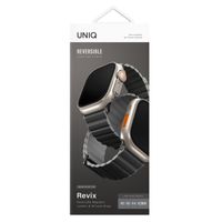 Uniq Revix Premium Edition doppelseitiges Armband für das  Apple Watch Series 1 t/m 11 / SE / Ultra (44/45/46/49 mm) - Charcoal / Ash Grey