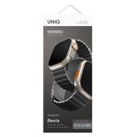 Uniq Revix Premium Edition doppelseitiges Armband für die Apple Watch Series 1 bis 10 / SE / Ultra (2) (44/45/46/49 mm) - Anthrazit/Aschgrau