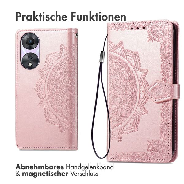 imoshion Mandala Klapphülle für das Oppo A58 (4G) - Rose Gold