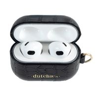 Dutchies Leather Case für Apple AirPods 1 / 2 - Crocodile Chic Noir