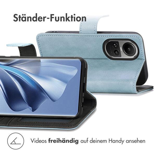 imoshion Luxuriöse Klapphülle Oppo Reno 10 / 10 Pro - Hellblau