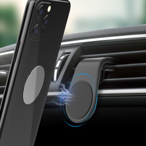 Accezz Handyhalterung für das Auto für das iPhone 14 Pro - Universell - Lüftungsgitter - Magnetisch - Schwarz