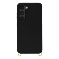 Selencia Rivièra Backcover mit MagSafe mit abnehmbaren Haken Samsung Galaxy S23 - Velvet Black