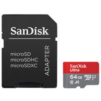 SanDisk microSD Ultra - 64GB - inklusive SD Adapter - Full HD