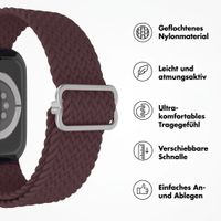 imoshion Gewebtes Nylonarmband für Apple Watch | 38/40/41/42 mm - Burgundy