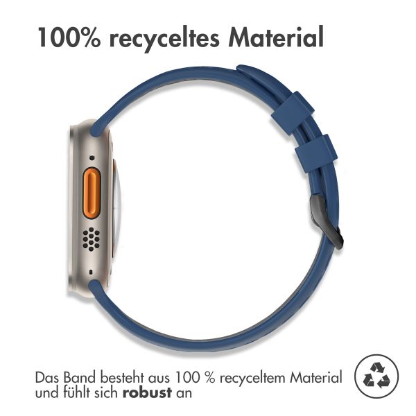 imoshion Silikonsportarmband Buckle für das Apple Watch Series 1 bis 11 / SE / Ultra (44/45/46/49 mm) - Blau / Schwarz