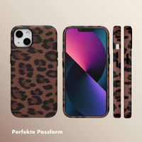 Selencia Sabi Backcover Leopardenmuster mit MagSafe Apple iPhone 13 - Mocha Brown