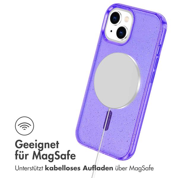 imoshion Sparkle Back Cover mit MagSafe für das iPhone 15 - Violett