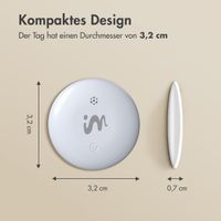 imoshion Wireless Tag - Bluetooth-Tracker für Android - 2 pack - Weiß