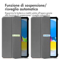 imoshion Trifold Klapphülle Apple iPad 11 (2025) 11 Zoll A16 / iPad 10 (2022) 10.9 Zoll - Grau