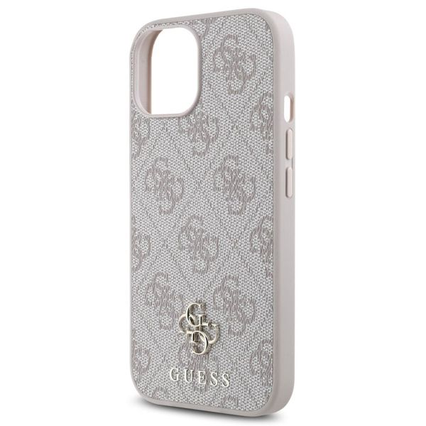 Guess 4G Metal Logo Back Cover MagSafe Apple iPhone 15 - Rosa