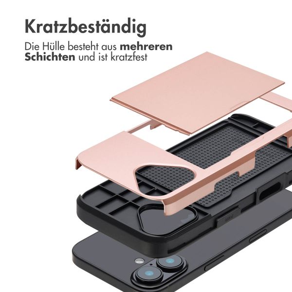 imoshion Backcover mit Kartenfach Apple iPhone 16 - Rosé gold