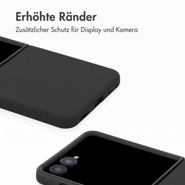 Accezz Liquid Silikoncase Samsung Galaxy Z Flip 8 - Schwarz
