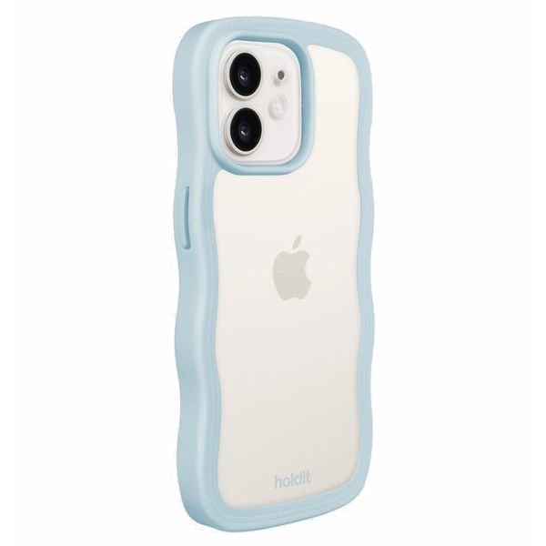 Holdit Wavy Case für das iPhone 12 (Pro) - Mineral Blue