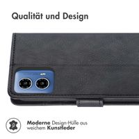 imoshion Luxuriöse Klapphülle Motorola Moto G34 - Schwarz