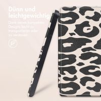 imoshion Design Slim Hard Case Sleepcover mit Stand Kobo Libra Colour - Leopard