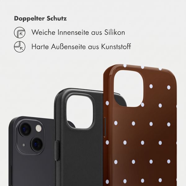 Selencia Vivid Back Cover Apple iPhone 13 Pro - Happy Dots Chocolate