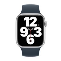 Apple Silikon Solo Loop für  Apple Watch | 44/45/46/49 mm - Größe 8 - Storm Blue
