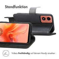 imoshion Luxuriöse Klapphülle Motorola Moto G04 / G24 - Schwarz