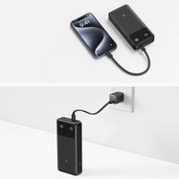 Anker Powerbank - 20.000 mAh - 30 Watt - USB-A + 2x USB-C - Schwarz