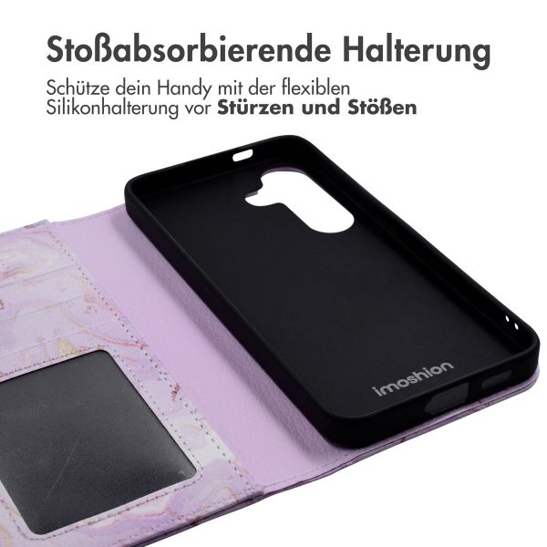 imoshion Design Klapphülle für das Samsung Galaxy S24 - Purple Marble