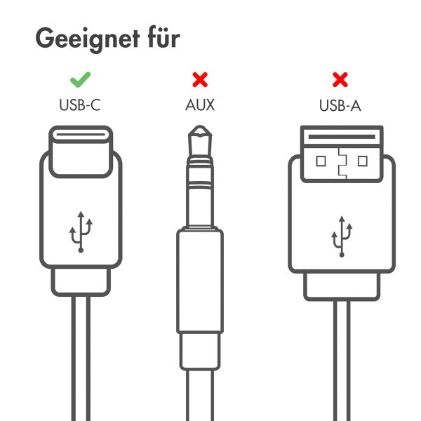 imoshion In-ear Kopfhörer - Kabelgebundene Kopfhörer - Mit USB-C Anschluss - Schwarz