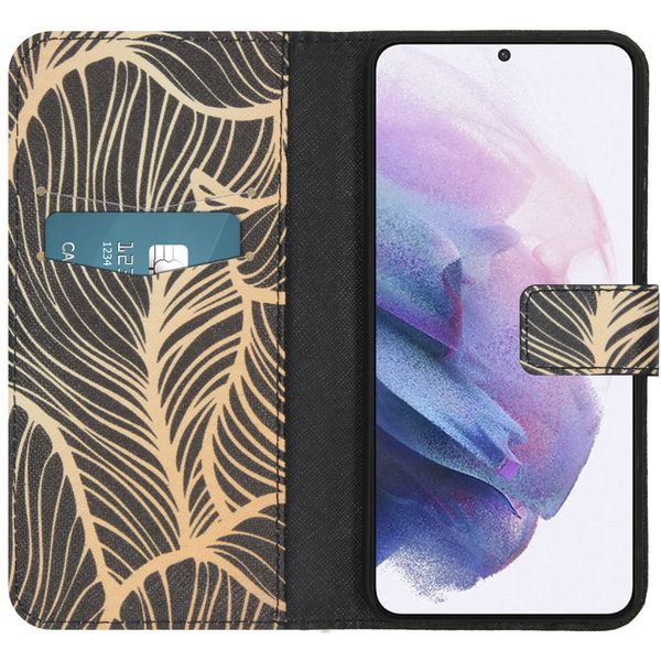 imoshion Design TPU Klapphülle Samsung Galaxy S21 Plus - Golden Leaves