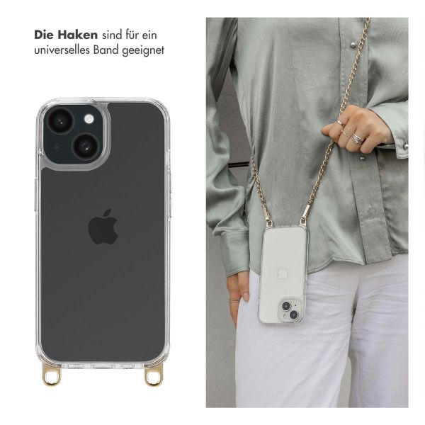 Selencia Back Cover mit abnehmbaren Haken für das iPhone 15 - Transparent