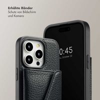 Selencia Sera Kordel-Hulle mit Kartenhalter-Umschlag für das iPhone 14 Pro - Schwarz