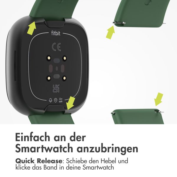 imoshion Silikonarmband für die Fitbit Versa (2) / Versa Lite - Größe S - Dunkelgrün