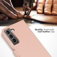 Selencia Echtleder Klapphülle für das Samsung Galaxy S22 - Dusty Pink