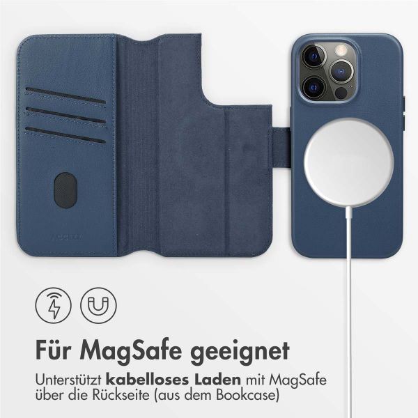 Accezz 2-in-1 Klapphülle aus Leder mit MagSafe Apple iPhone 14 Pro - Nightfall Blue