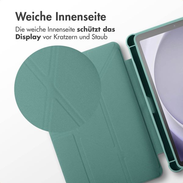 imoshion Origami Klapphülle Samsung Galaxy Tab A9 Plus - Dunkelgrün