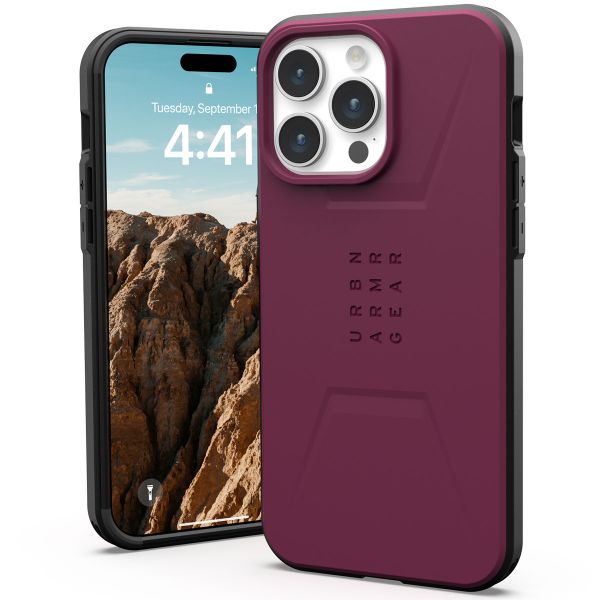 UAG Civilian Backcover MagSafe für das iPhone 15 Plus - Bordeaux