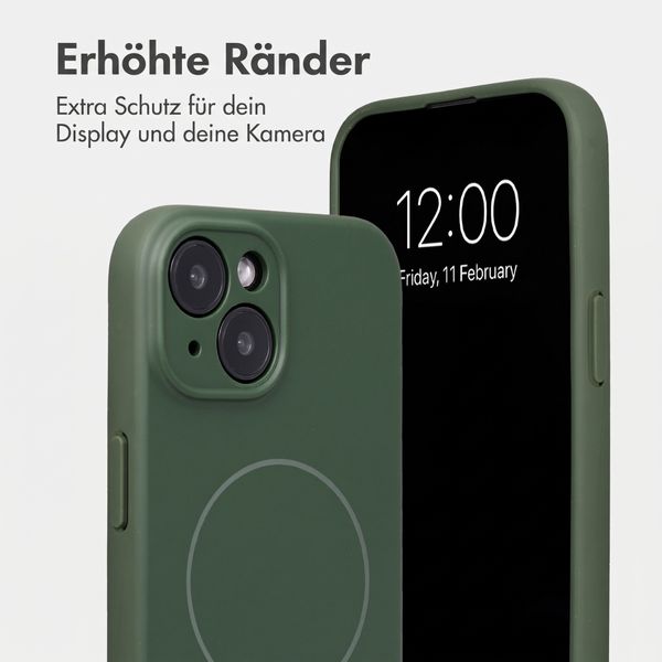 Accezz Grip Backcover mit MagSafe Apple iPhone 13 - Dunkelgrün