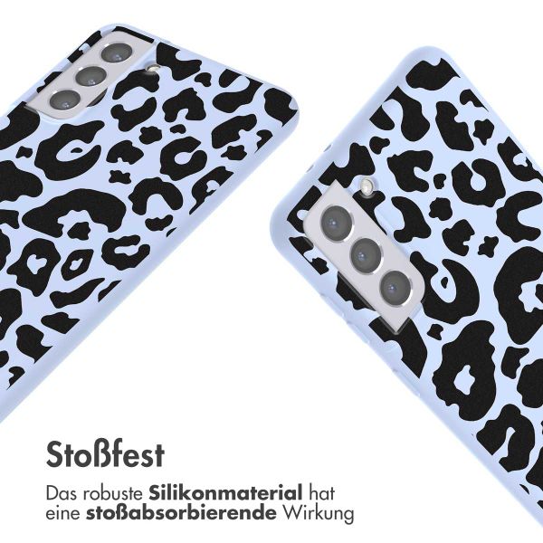imoshion SilikonHülle design mit Band Samsung Galaxy S21 Plus - Animal Lila
