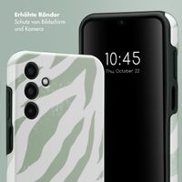 Selencia Vivid Back Cover Samsung Galaxy A15 (5G/4G) - Colorful Zebra Sage Green